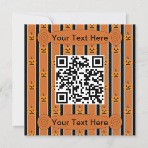 Fun und Extravagante Halloween Pumpkins QR-Code Einladung