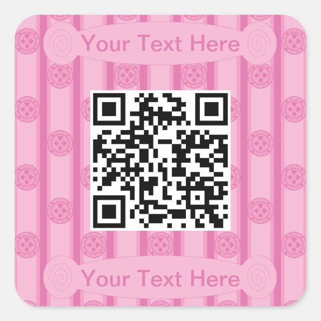 Fun und Extravaganter Poker - QR-Code Quadratischer Aufkleber (Vorderseite)