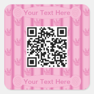 Fun und Extravaganter QR-Code für Bowling Quadratischer Aufkleber