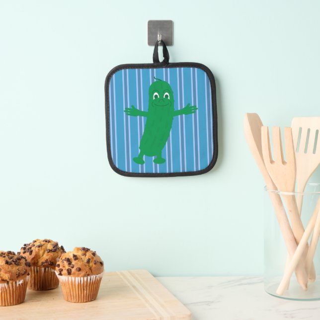 Fun und Extravagantes Blaue Pickle Topflappen (Insitu (Hängend))