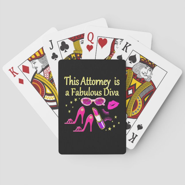 FUN UND FABULOUS ATTORNEY DIVA DESIGN SPIELKARTEN (Rückseite)