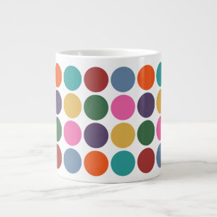 Fun und farbenfrohe Big Polka Dot Muster Jumbo-Tasse