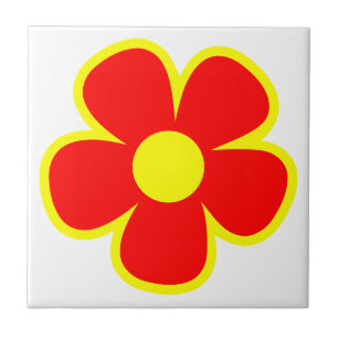 Fun und Funky 60er 70er Retro Blume Fliese