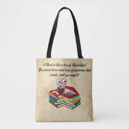 Fun und niedliche Buchwurm Buchliebhaber Tote Bag