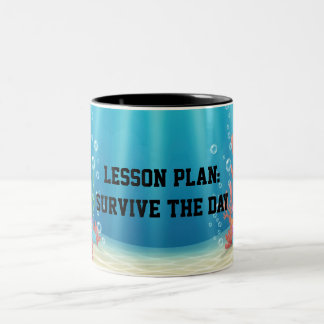Fun Under the Sea Sarcastic quote for teachers Zweifarbige Tasse
