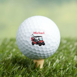 Fun Unique Custom Cart Name Golfball