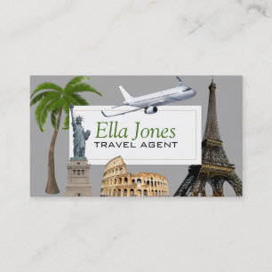 Fun Unique Travel Agent Business Card Visitenkarte