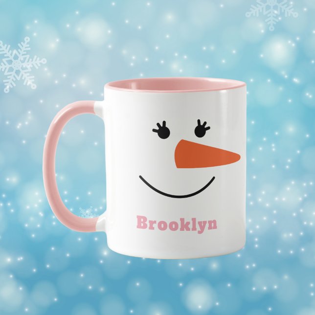 Fun Unique Trendy Individuelle Name Happy Snowman  Tasse (Von Creator hochgeladen)