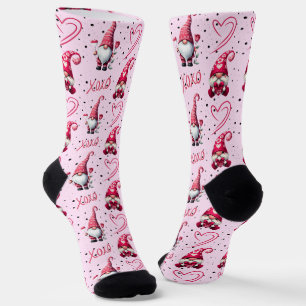 Fun Valentine Gnome Socken