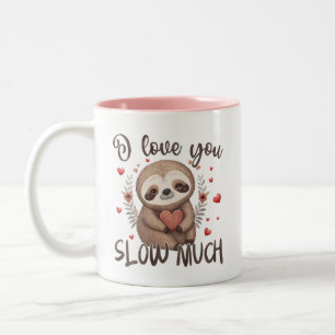 Fun Valentine puppen I Liebe Sie langsam viel nied Zweifarbige Tasse