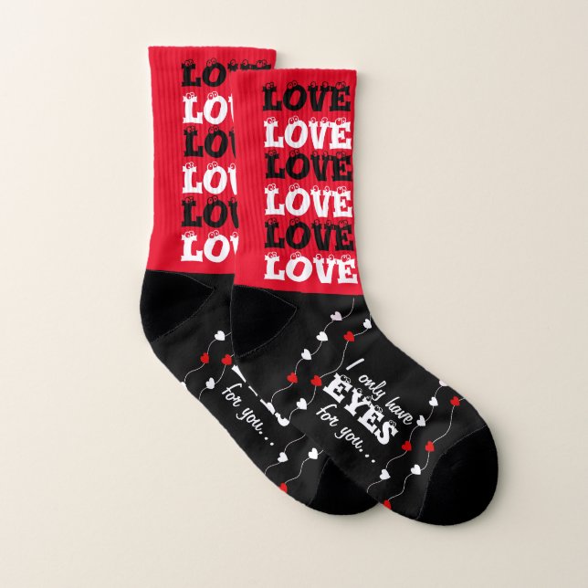 Fun Valentine Socks - Augen für Sie Socken (Paar)