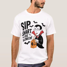 Fun Vampire-Themed Halloween-Design T-Shirt
