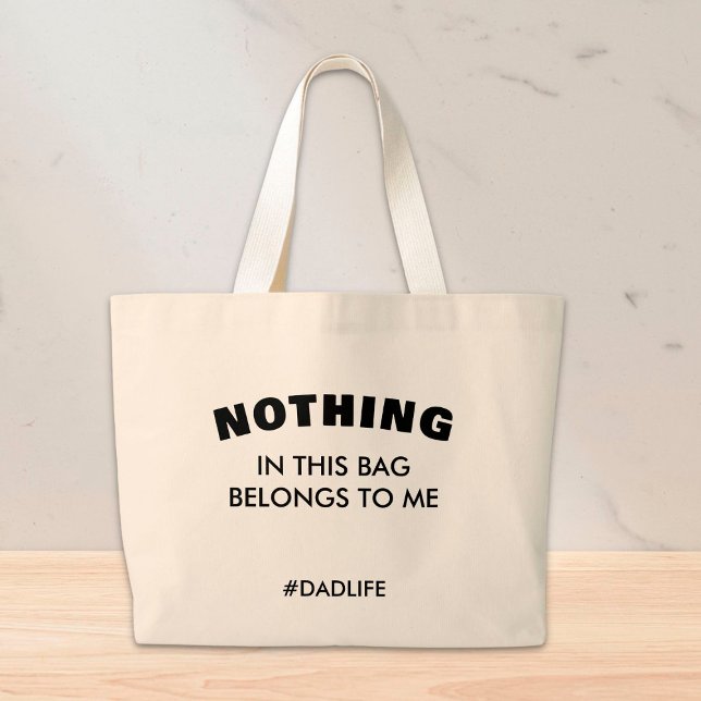 Fun Vater Slogan Dadlife Fett Typografie Vater Ges Jumbo Stoffbeutel (Von Creator hochgeladen)