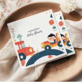 Fun Vehicle Cars Boy Baby Shower Serviette