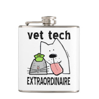 Fun Vet Tech Extraordinator Flachmann