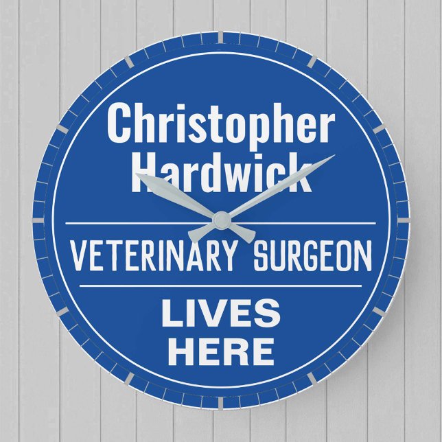 Fun Veterinary Surgeon Wall Plaque Style Große Wanduhr (Von Creator hochgeladen)