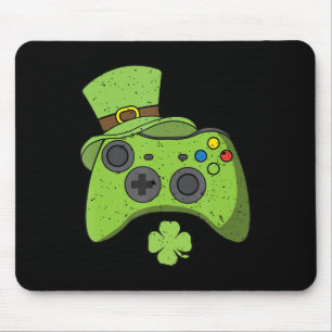 Fun Video Game Console St Patricks Day Kids Gamers Mousepad