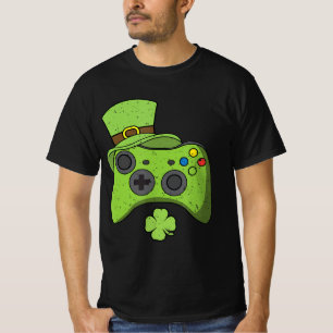 Fun Video Game Console St Patricks Day Kids Gamers T-Shirt