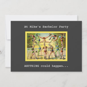 Fun Vintag Bachelor Party Einladung