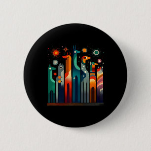 Fun Vintag Retro Mitte des Jahrhunderts Long Neck Button