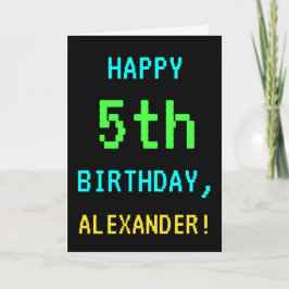 Fun Vintag / Retro Videospiel Schauen 5. Geburtsta Karte