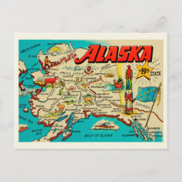 Fun Vintage Karte von Alaska