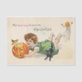 Fun Vintager Jack O' Lantern Halloween Viel Glück Seidenpapier
