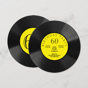 Fun Vinyl LP Geburtstagsparty Einladung