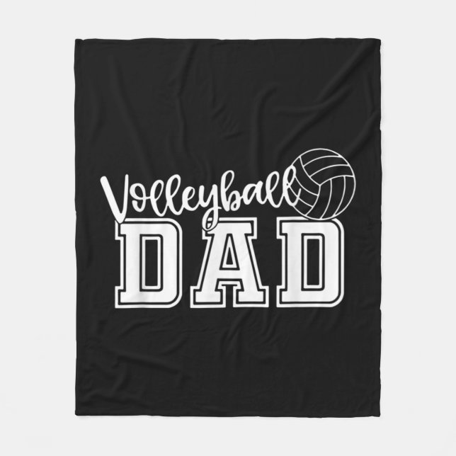 Fun Volleyball Dad Volleyball Father Player Lover  Fleecedecke (Vorderseite)