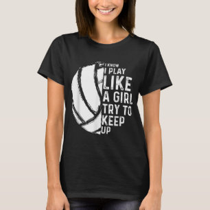 Fun Volleyball Design Mädchen Frauen Jugend Tee Sp