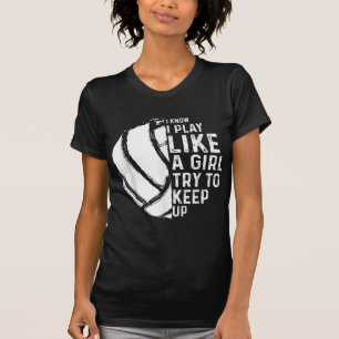 Fun Volleyball Design Mädchen Frauen Jugend Tee Sp