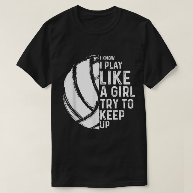 Fun Volleyball Design Mädchen Frauen Jugend Tee Sp (Design vorne)