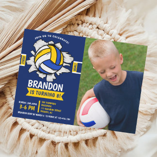 Fun Volleyball Kids Birthday Einladung