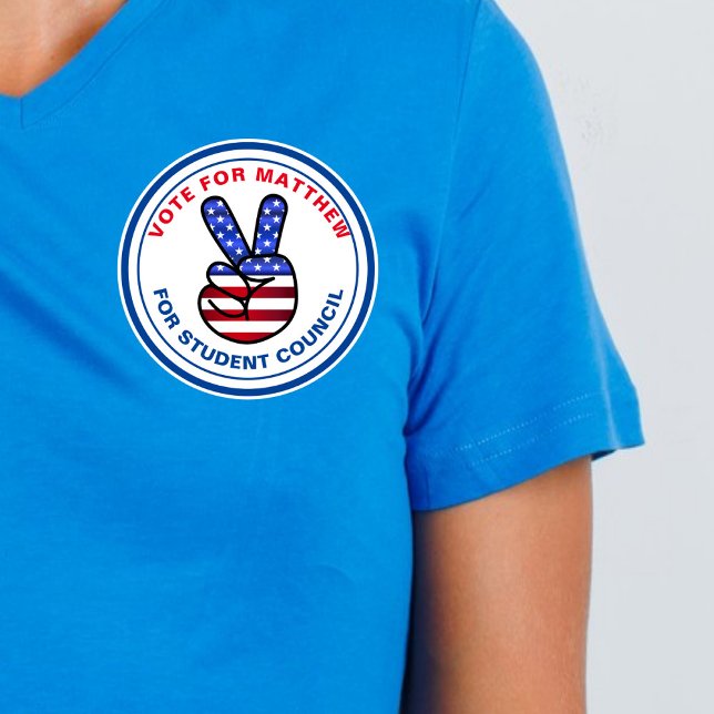 Fun Vote for Class President Runder Aufkleber (Von Creator hochgeladen)