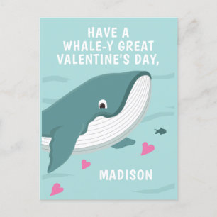 Fun Wal anpassbare Valentine Postkarte