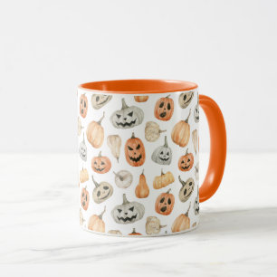 Fun Watercolor Pumpkin Pattern Tasse
