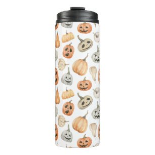 Fun Watercolor Pumpkin Pattern Thermosbecher