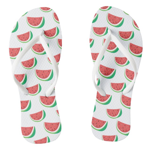 Fun Watermelon Pattern Flip Flops (Fußbett)