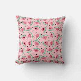 Fun Watermelon Slice Pattern Summer Vibes Kissen