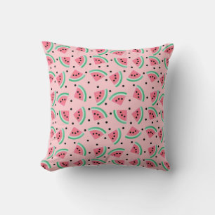 Fun Watermelon Slice Pattern Summer Vibes Kissen