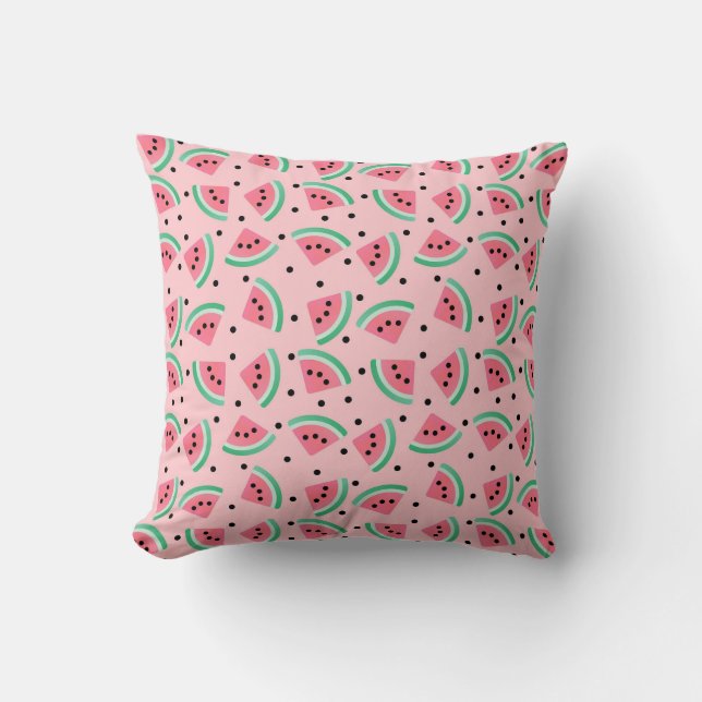 Fun Watermelon Slice Pattern Summer Vibes Kissen (Vorderseite)