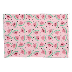 Fun Watermelon Slice Pattern Summer Vibes Kissenbezug