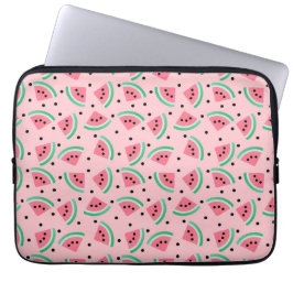Fun Watermelon Slice Pattern Summer Vibes Laptopschutzhülle