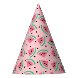 Fun Watermelon Slice Pattern Summer Vibes Partyhütchen