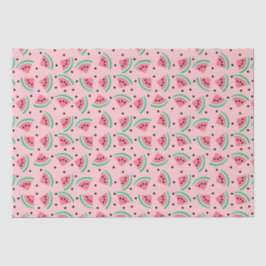Fun Watermelon Slice Pattern Summer Vibes Seidenpapier