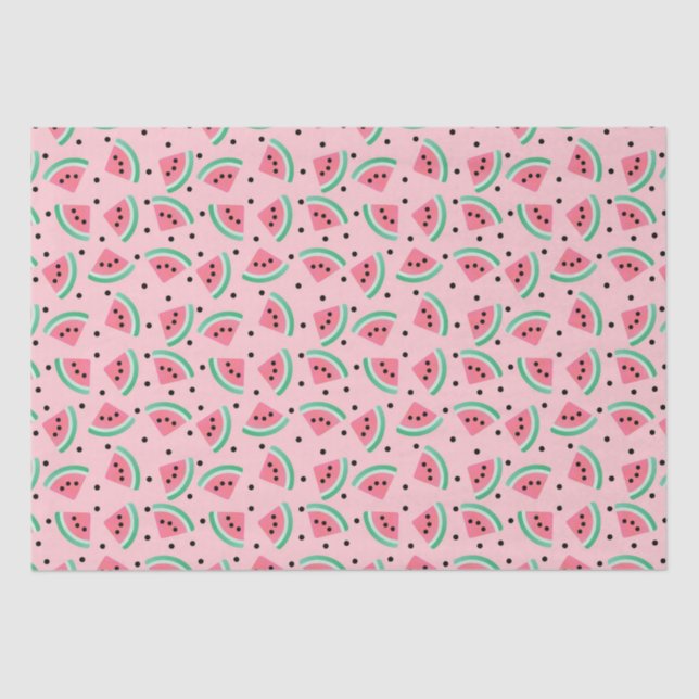 Fun Watermelon Slice Pattern Summer Vibes Seidenpapier (Vorderseite)
