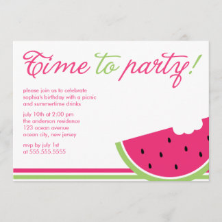 Fun Watermelon Sommerliches Party Einladung