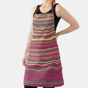 Fun Wavy mehrfarbige All-over-Print-Schürze Schürze
