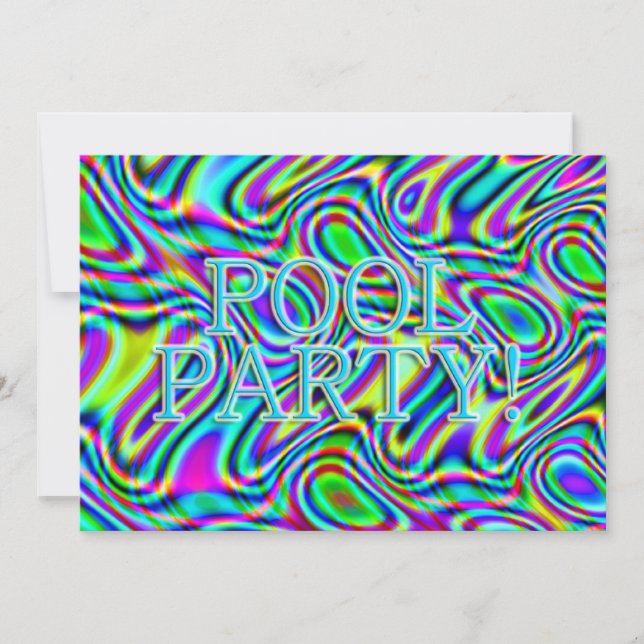 Fun & Wavy Pool Party! Einladung (Vorderseite)