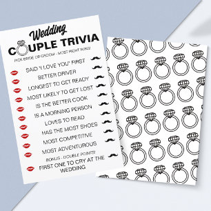 Fun Wedding Couple Trivia Game - Bride vs Groom